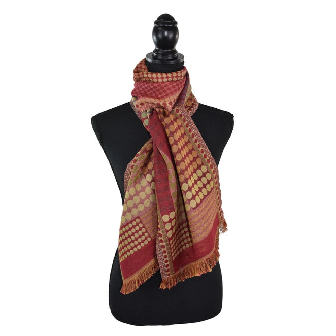 Dupata DOT RECTANGLE NARROW SCARF