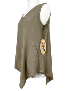Oh My Gauze POCKET ASYMETRICAL TANK ALLIE