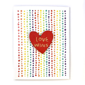 Snowmade LOVE WINS CARD WITH MAGNET