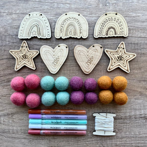 Woodsy Craft Co GARLAND RAINBOW