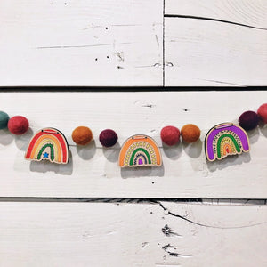 Woodsy Craft Co GARLAND RAINBOW