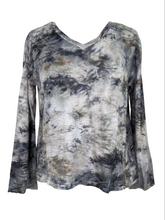 Load image into Gallery viewer, Caite LONG SLEEVE V NECK TIE DYE TEE CHARLIE
