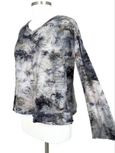 Load image into Gallery viewer, Caite LONG SLEEVE V NECK TIE DYE TEE CHARLIE
