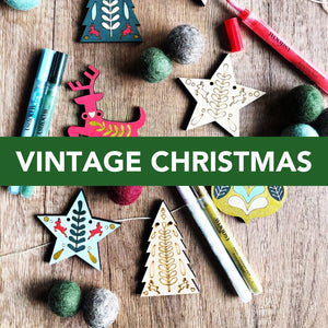 Woodsy Craft Co GARLAND VINTAGE CHRISTMAS