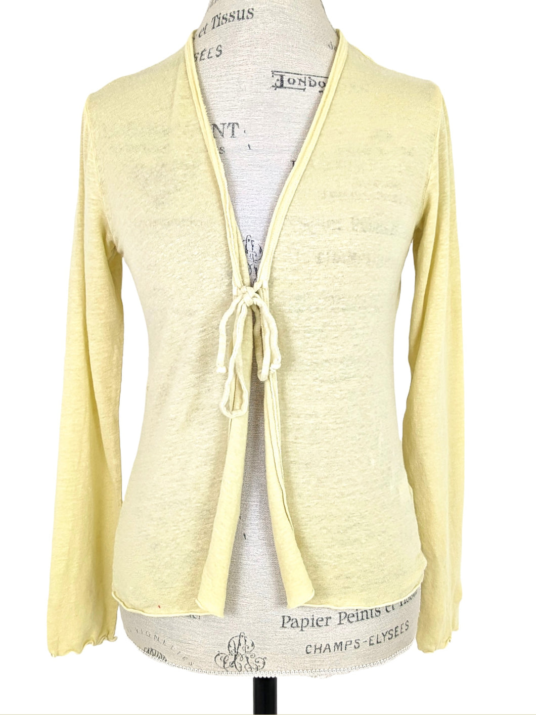 Cut Loose LIGHT WEIGHT LINEN TIE CARDI-Originally $103