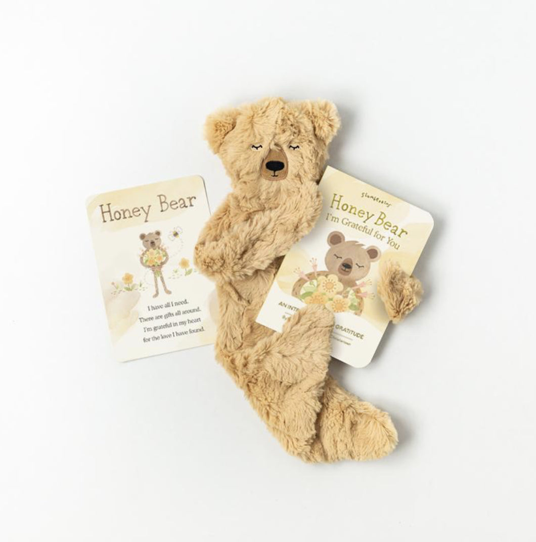 Slumberkins HONEY BEAR SNUGGLER AND BOOK SET - GRATITUDE