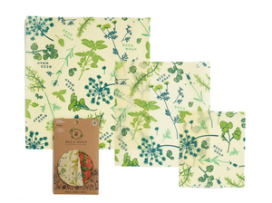 Bee's Wrap ASSORTED 3 PACK in HERB PATTERN