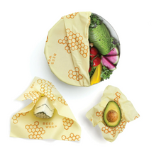 Load image into Gallery viewer, Bee&#39;s Wrap ASSORTED 3 PACK in HONEYCOMB PATTERN
