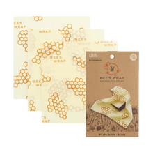 Load image into Gallery viewer, Bee&#39;s Wrap MEDIUM SIZE 3 PACK, HONEYCOMB PATTERN
