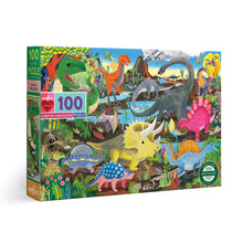 Load image into Gallery viewer, eeboo LAND OF DINOSAURS PUZZLE 100 PIECES
