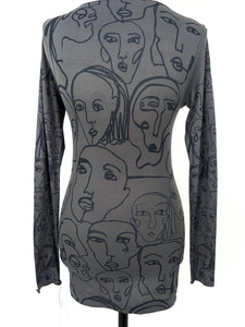 AMB Designs FACES LONG SLEEVE LAYER TEE