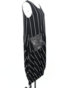 Habitat ASYMETRICAL STRIPE TANK DRESS