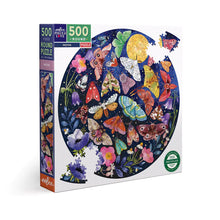Load image into Gallery viewer, eeboo MOTH 500 PIECE ROUND PUZZLE
