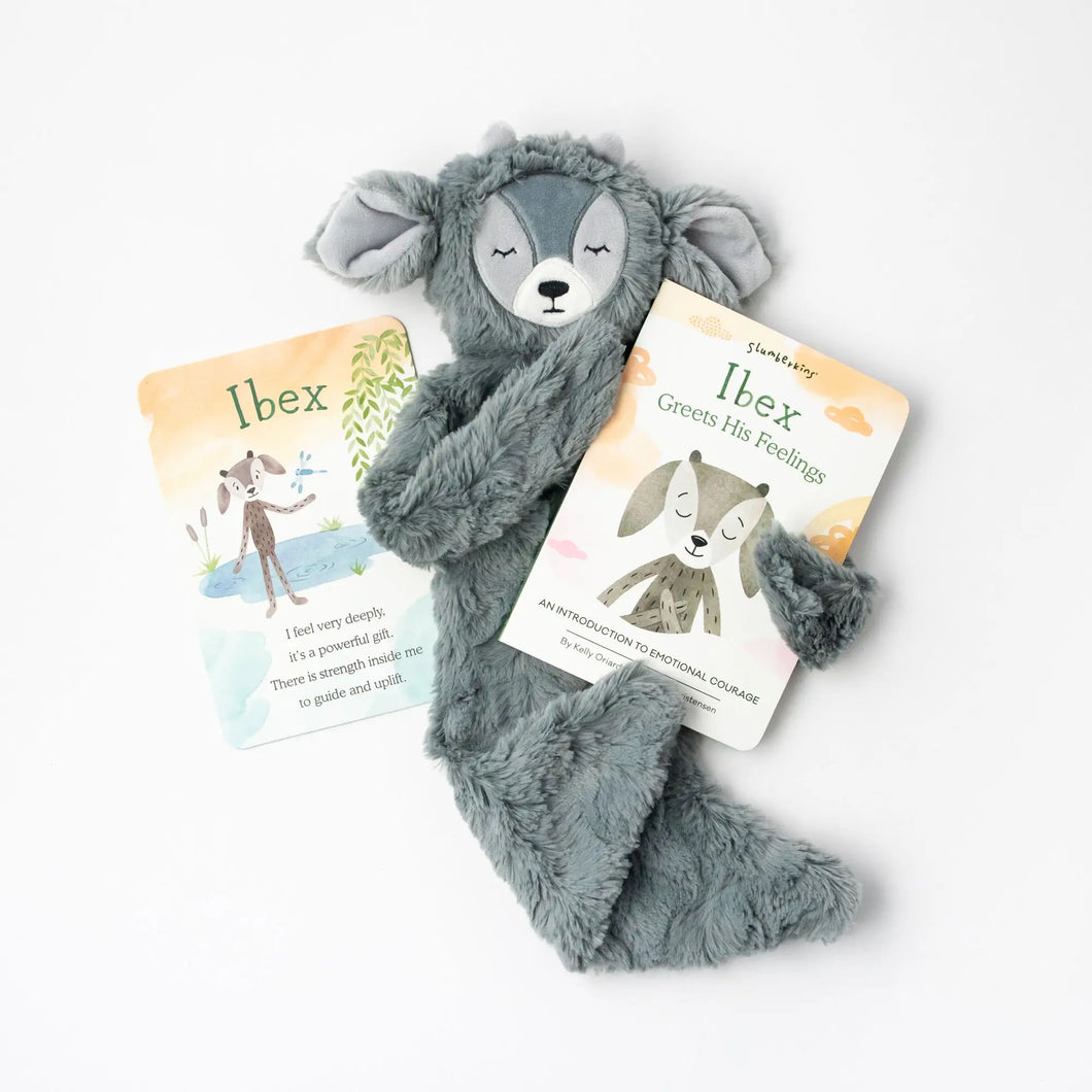 Slumberkins IBEX SMUGGLER AND BOOK SET - EMOTIONAL COURAGE