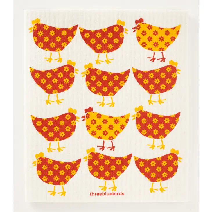 Three Bluebirds LITTLE CHICKENS SWEDISH DISHCLOTH